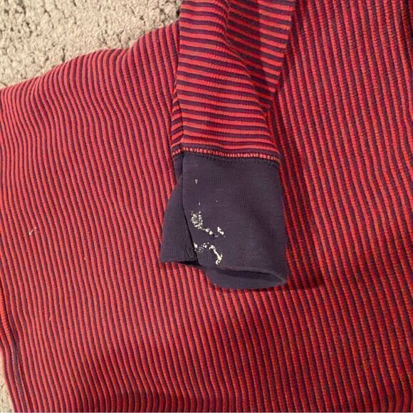 Polo Ralph Lauren Navy & Burgundy Stripe Shirt Size Medium - Picture 5 of 12